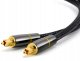 Kabel przewód optyczny 3m oplatany toslink digital hq pozłacane końcówki 4