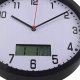Zegar ścienny duży cichy 30cm okrągły wskazówkowy data temperatura drewno 6