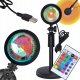 Projektor lampa lampka zachód wschód imitacja słońca led rgb usb + pilot 1