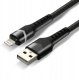 Kabel USB Usams USB-A - Lightning 1 m Czarny (CBB-1IBR) 2