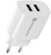 Ładowarka sieciowa 2 x USB 2.4A biała 6