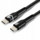 Kabel pleciony USB-C -> USB-C 2m 240W RGB czarny 3