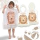 RĘCZNIK PLAŻOWY Peleryna dziecięca HAPPY BEAR 60 x 60cm PEL02WZ1 1