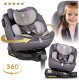 Fotelik samochodowy Nukido Prestige Line szary 0-36 kg ISOFIX 7
