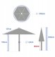 Parasol ogrodowy SOYA, wodoodporny, Ø 270 cm 4