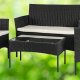 Zestaw Mebli Ogrodowych Technorattan Taras Ogród Komplet Czarne MISSISIPI 7