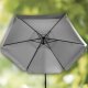Parasol Ogrodowy Składany Duży na Taras Plażowy Pokrowiec AKRON Szary 4