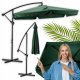 Parasol Ogrodowy Składany Duży na Taras Plażowy Pokrowiec AKRON Zielony 1