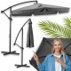 Parasol Ogrodowy Składany Duży na Taras Plażowy Pokrowiec AKRON Szary 1