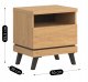 Szafka Nocna Loft Dąb z Szufladą 50 cm CANTE Mała Do Sypialni Do Pokoju 7