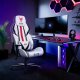 Fotel Songmics Fotel Gamingowy Obrotowy Ergonomiczny Biurowy Krzesło Dragon FURY Biały 2