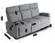 Sofa Kanapa 180 cm Rozkładana Trzyosobowa Do Salonu Szara ALAN 3 11