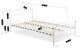 Łóżko 120x200 Metalowe Jednoosobowe Pojedyncze Młodzieżowe Białe GRIFFIN 10