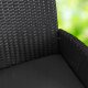 Sofa Kanapa Rattanowa Ława Ławka Ogrodowa Na Taras Ogród KENT Czarna 2