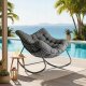 Fotel Leżak Ogrodowy Bujany Bujak Leżanka Do Salonu Na Taras LAREDO Szary 4