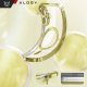 Etui Case MagSafe Case do iPhone 16 Plus Glamour Luxury obudowa Slim Ring Alogy złote przezroczyste + szkło hartowane 10