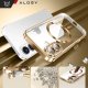 Etui Case MagSafe Case do iPhone 16 Plus Glamour Luxury obudowa Slim Ring Alogy złote przezroczyste + szkło hartowane 2