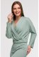 B292 Bluza z kopertowym dekoltem - miętowa (kolor Miętowy, rozmiar L) 1