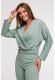 B292 Bluza z kopertowym dekoltem - miętowa (kolor Miętowy, rozmiar L) 3