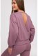 B293 Bluza z otwartymi plecami - wrzosowa (kolor wrzos, rozmiar M) 3