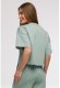 B294 Bluza oversize z krótkimi rękawami - miętowa (kolor Miętowy, rozmiar S/M) 1