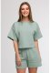 B294 Bluza oversize z krótkimi rękawami - miętowa (kolor Miętowy, rozmiar S/M) 2