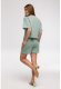 B294 Bluza oversize z krótkimi rękawami - miętowa (kolor Miętowy, rozmiar S/M) 4
