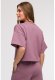 B294 Bluza oversize z krótkimi rękawami - wrzosowa (kolor wrzos, rozmiar 2XL/3XL) 1
