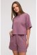 B294 Bluza oversize z krótkimi rękawami - wrzosowa (kolor wrzos, rozmiar 2XL/3XL) 2