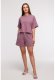 B294 Bluza oversize z krótkimi rękawami - wrzosowa (kolor wrzos, rozmiar 2XL/3XL) 3