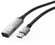 Kabel USB MicroConnect USB-A - USB-A Czarno-srebrny (USB3.0AAF20A) 1