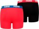 Bokserki dla dzieci Puma Basic Boxer 2P czerwone, czarne 935454 04 140cm 1