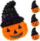 FIGURKA DEKORACYJNA DYNIA 35CM HALLOWEEN FIOLETOWY PASEK 1