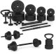 Hantle regulowane 2x20 kg sztanga zestaw 40 kg gryf kettlebell 1