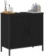 vidaXL Szafka pod umywalkę Czarny dąb Materiał drewnopochodny, Metal 3