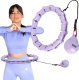 Zestaw hula hop z wypustkami i obciążnikiem One Fitness fioletowe oha02 pas wyszczuplający br160 1
