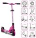 Six Degrees Aluminium Scooter skrejritenis 145 mm  rozā AU 584 1