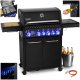 Yoer BeefMaster GG04BK Grill ogrodowy gazowy 21.15 kW 72 cm x 43 cm 1