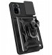 ETUI PANCERNE DO XIAOMI REDMI NOTE 10 4G / 10S CZARNE ARMOR HOLDER   SZKŁO 5