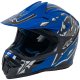 Kask Motocyklowy Enduro Niebieski S 2