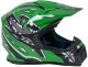 Kask Motocyklowy Enduro Zielony S 4