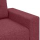 Burgundowy Poliester, Drewno Średni Dla wielu Sofa 3-osobowa 6