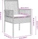vidaXL Krzesła ogrodowe Mieszany beżowy Rattan 53 x 60 x 85 cm Trwałe 9