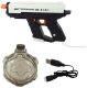 LeanToys Zabawka wodna do ogrodu Elektryczny Pistolet Na Wodę Automatyczny 10m Czarno Biały 800ml (24378) 4