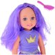 Lalka W Sukience z Koroną Długie Włosy Fioletowa Szczotka 38cm LEAN Toys 2