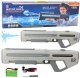 Elektryczny Automatyczny Karabin Pistolet Na Wodę Biało Szary 1000ml 61cm LEAN Toys 1