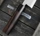 Hideo Kitaoka Shirogami Satin Damascus Nóż Miroshi Deba 21 cm 4