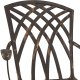 vidaXL Krzesło ogrodowe Brązowe Aluminium 53 x 51 x 88.5 cm Trwałe 6