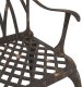 vidaXL Krzesło ogrodowe Brązowe Aluminium 53 x 51 x 88.5 cm Trwałe 7