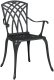 Krzesło ogrodowe vidaXL Czarne Metal 54 x 51 x 88 cm Trwałe 2
